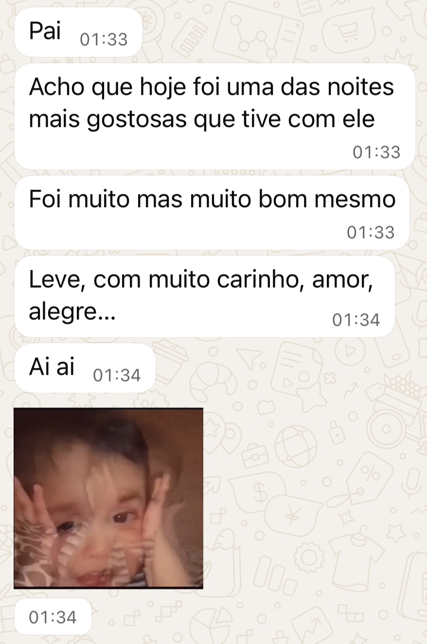 Print de mensagem sobre noite de reconciliação